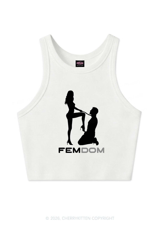 Femdom Silhouette Y2K Crop Tank Top Cherrykitten