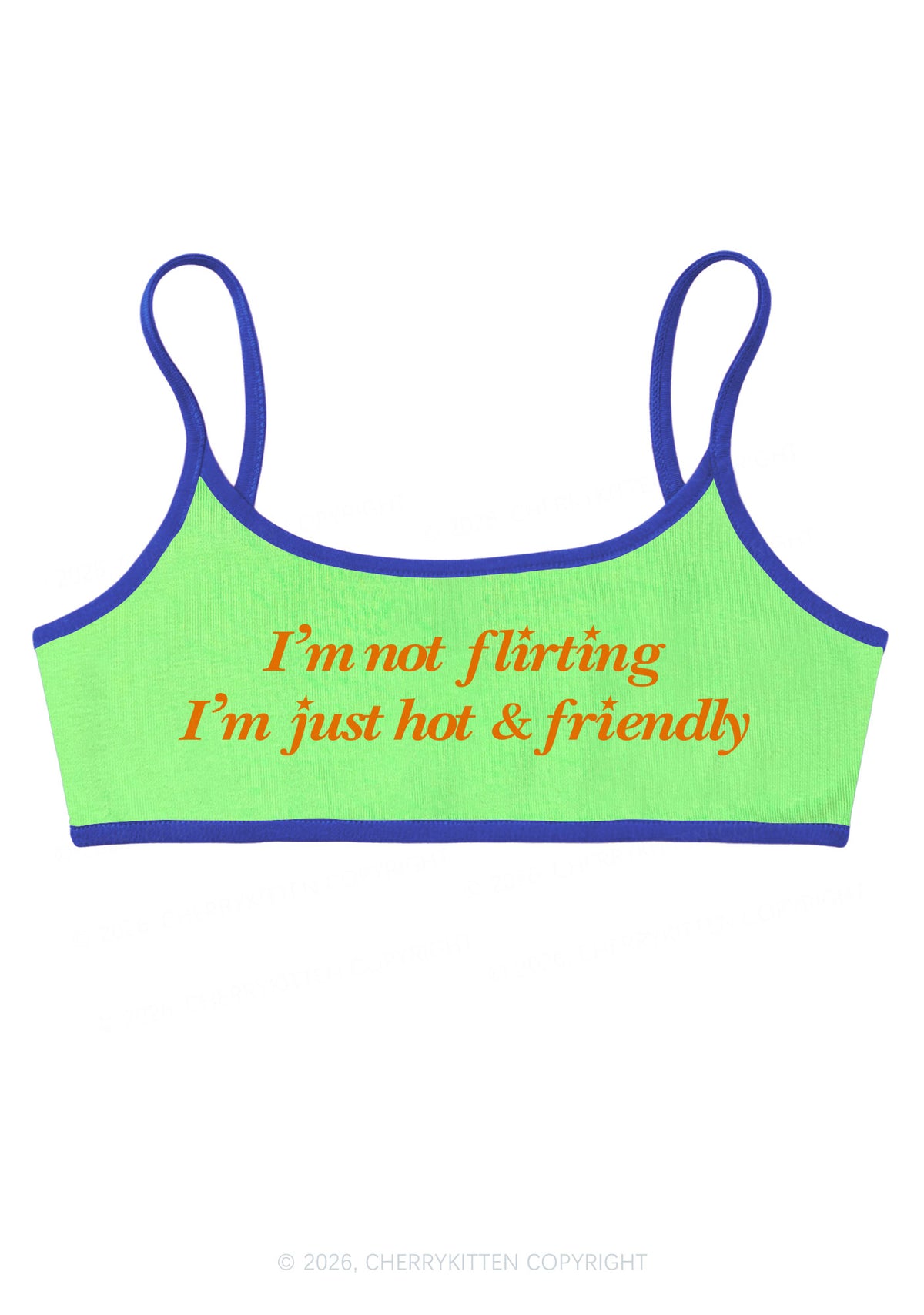 Just Hot And Friendly Y2K Super Crop Cami Cherrykitten