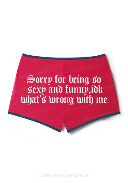 Sorry For Being So Funny Y2K Booty Shorts Cherrykitten