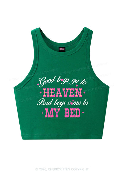 Bad Boys Come To My Bed Y2K Crop Tank Top Cherrykitten