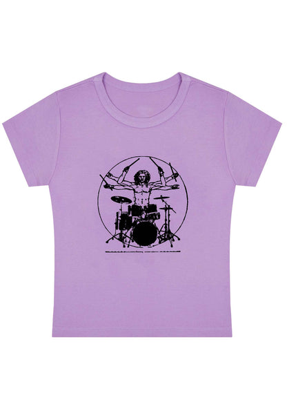 Curvy Vitruvian Drummer Baby Tee