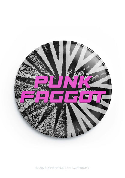 Punk Faggot Stripes Pride 1Pc Y2K Pin Badge Cherrykitten
