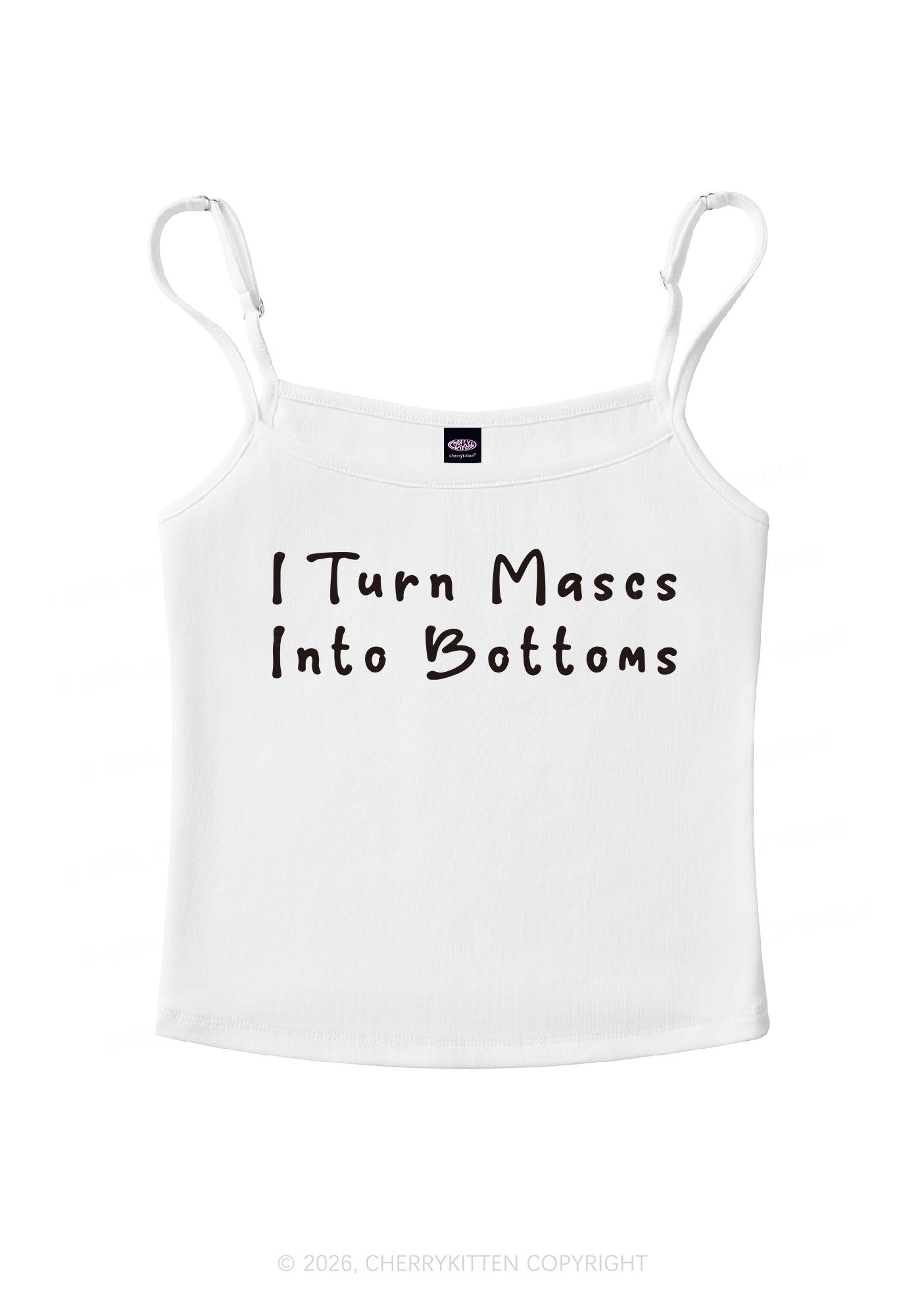Turn Mascs Into Bottoms Pride Y2K Spaghetti Strap Cami Cherrykitten