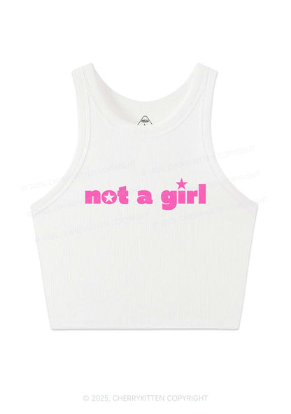 Not A Girl Y2K Crop Tank Top Cherrykitten