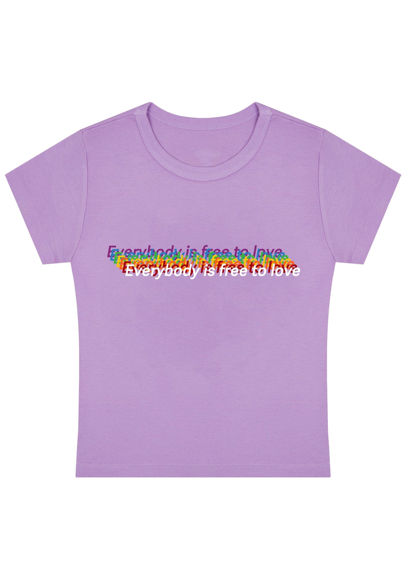 Everybody Is Free To Love Y2K Baby Tee
