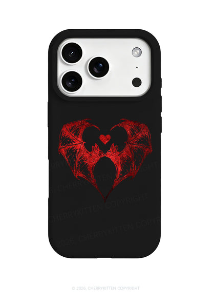 Halloween Bat Heart Y2K Phone Case Cherrykitten