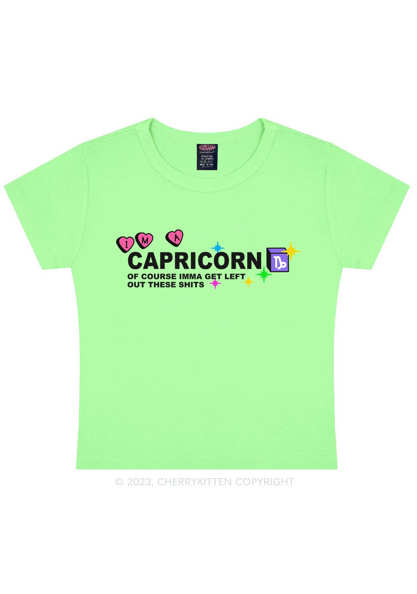 I'm A Capricorn Y2K Baby Tee Cherrykitten