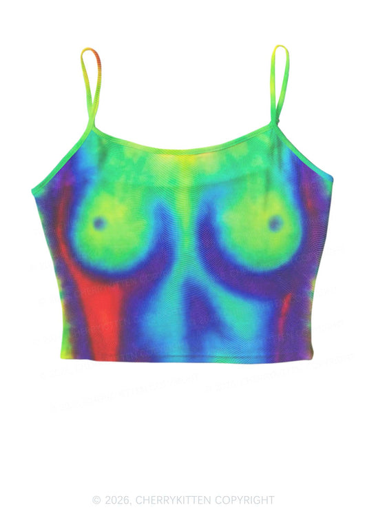 Thermal Txts Y2K Mesh Cami Tank Cherrykitten