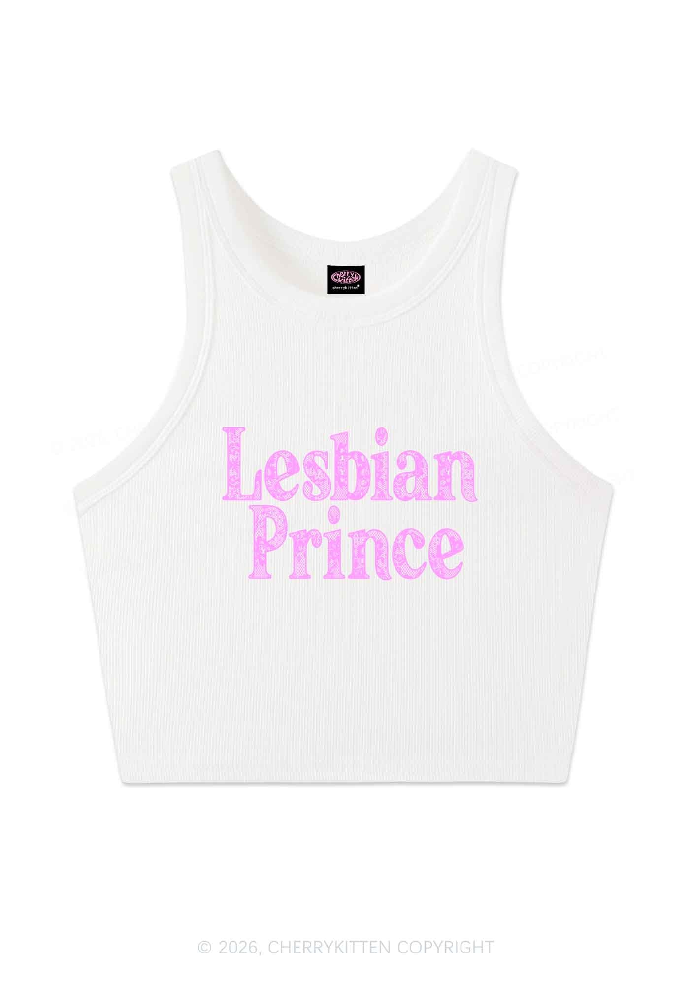 Lesbian Prince Pride Y2K Crop Tank Top Cherrykitten