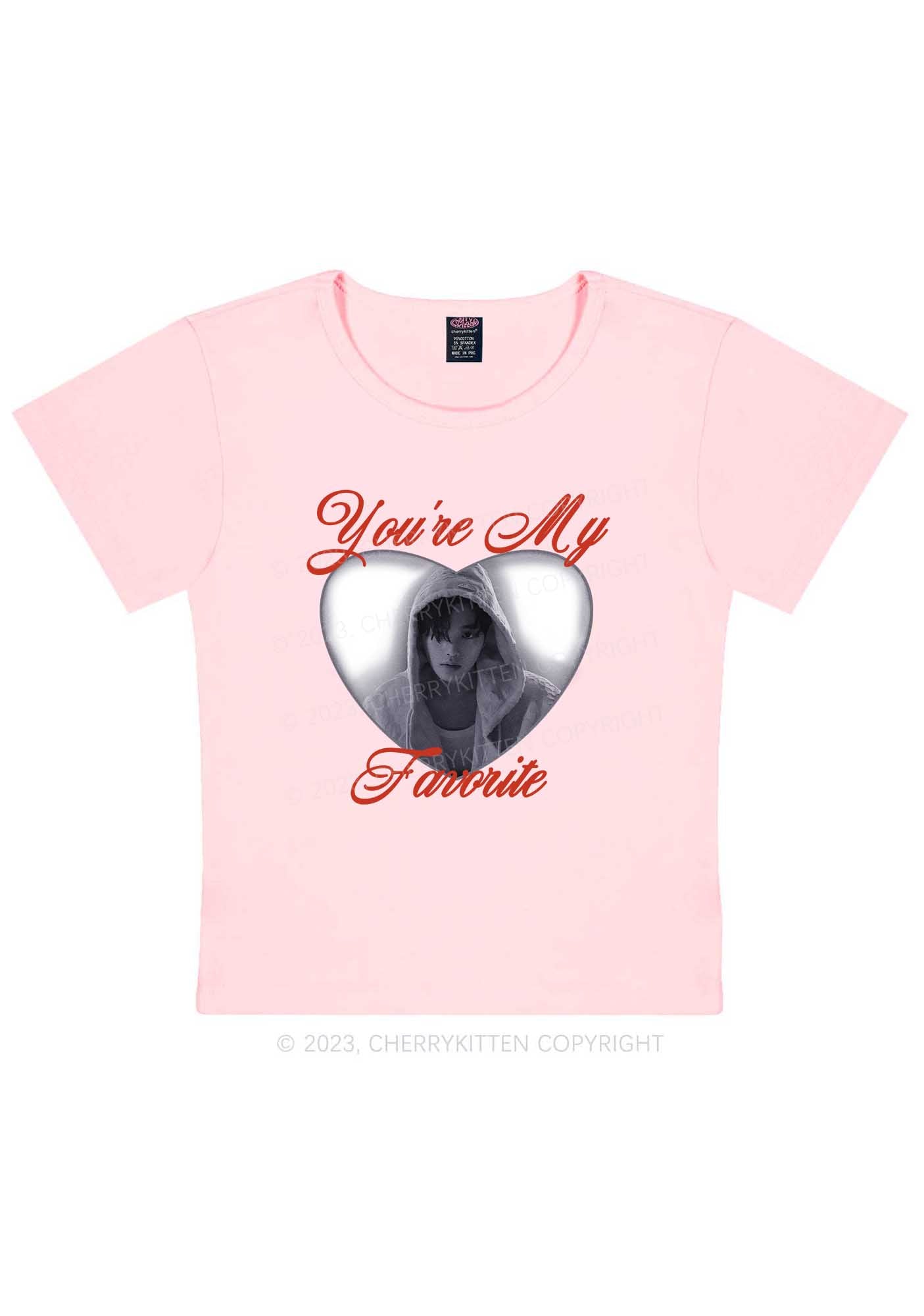 Custom You're My Favorite Y2K Baby Tee Cherrykitten