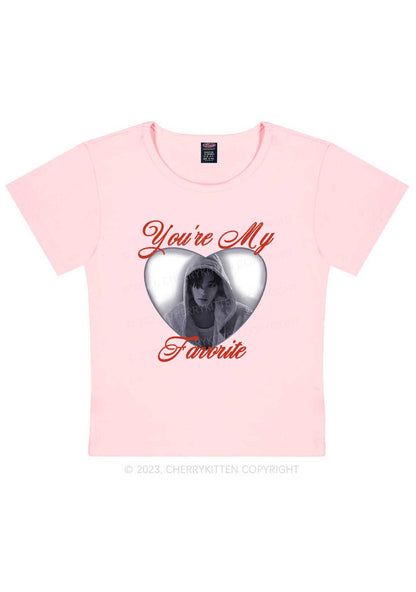 Custom You're My Favorite Y2K Baby Tee Cherrykitten