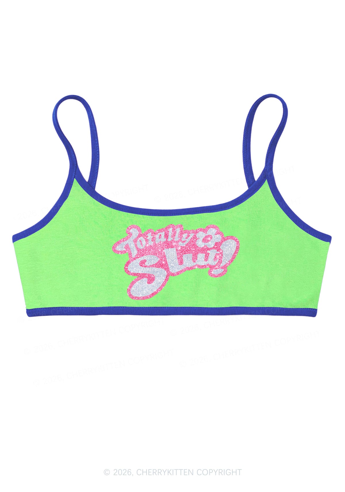 Glitter Totally Slxt Y2K Super Crop Cami Cherrykitten