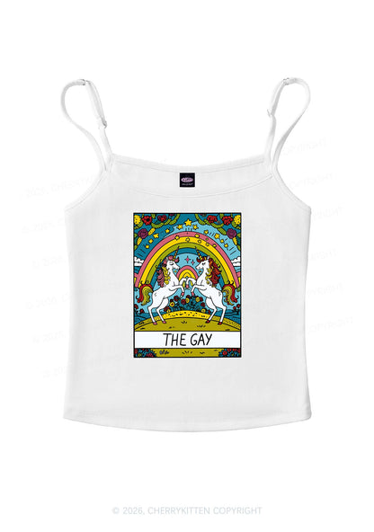 The Gay Unicorn Pride Y2K Spaghetti Strap Cami Cherrykitten