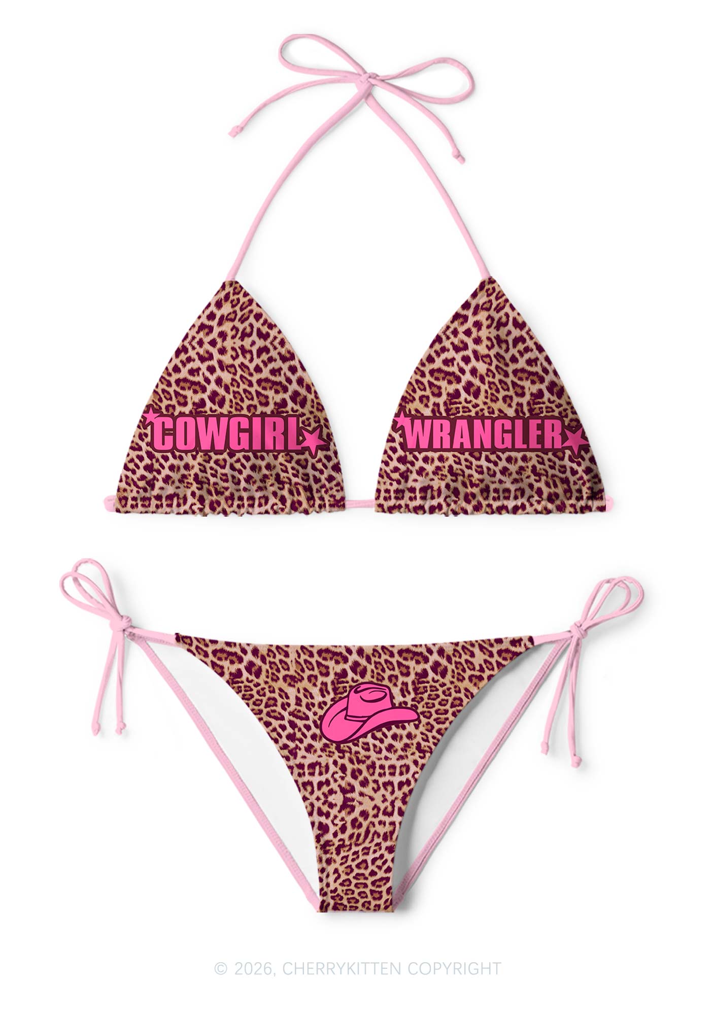 Cowgirl Wrangler Pride Y2K Print Bikini Set Cherrykitten