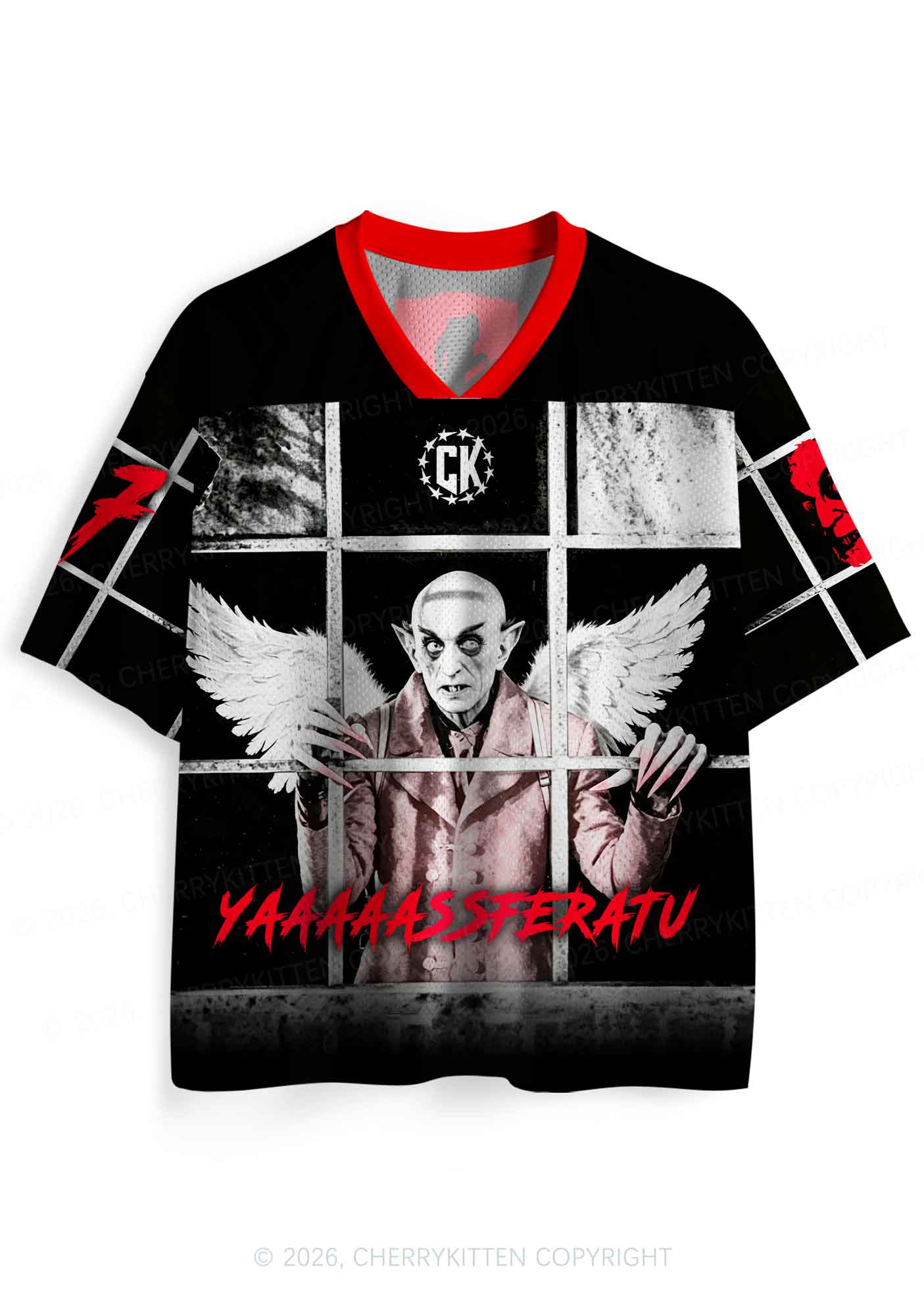 Halloween Vampire Angel Wings Y2K Sport Jersey Shirts Cherrykitten