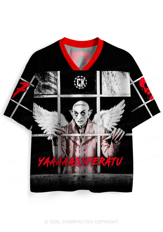 Halloween Vampire Angel Wings Y2K Sport Jersey Shirts Cherrykitten