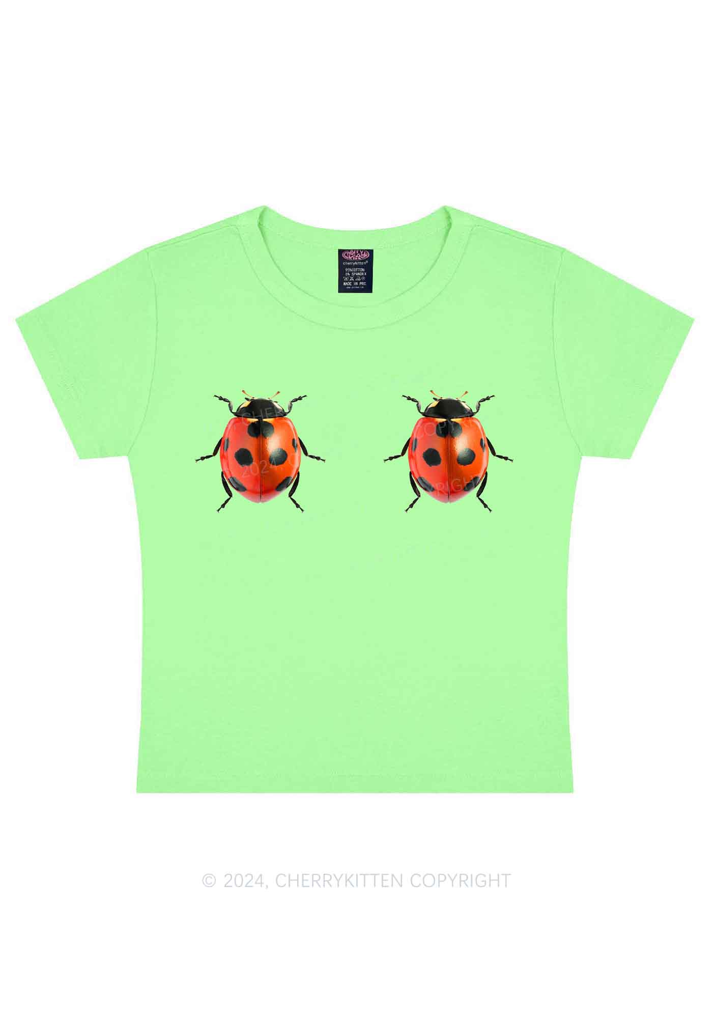 Ladybugs Y2K Baby Tee Cherrykitten