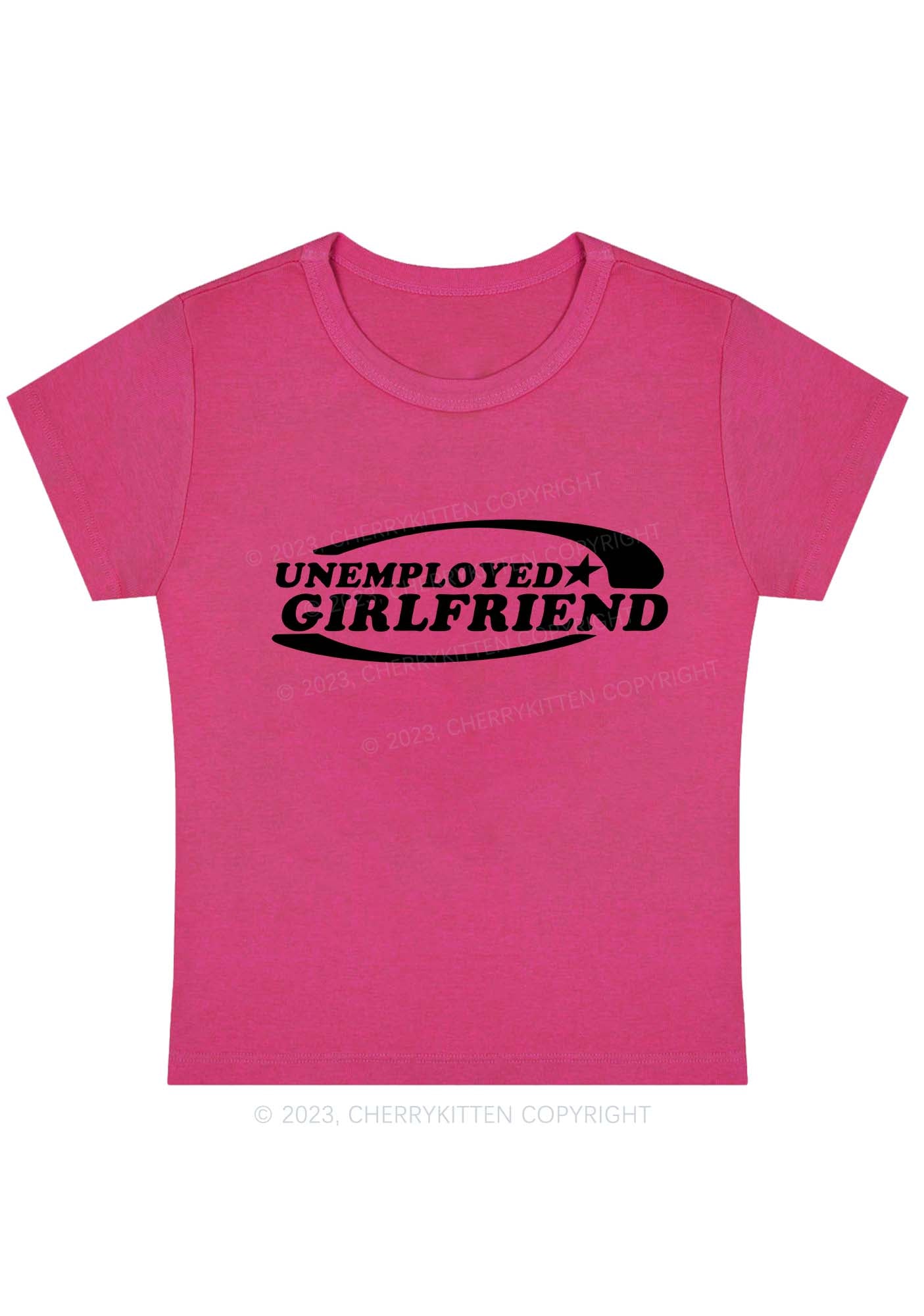 Curvy Unemployed Girlfriend Star Baby Tee Cherrykitten