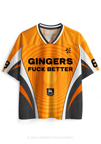 Orange Gingers Fxxk Better Y2K Sport Jersey Shirts Cherrykitten