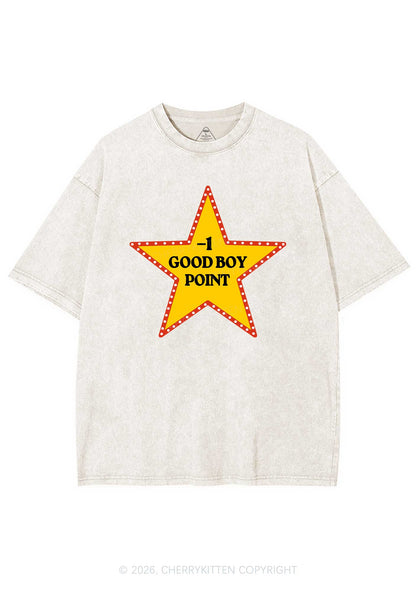 Minus One Good Boy Point Y2K Shirts Washed Tee Cherrykitten
