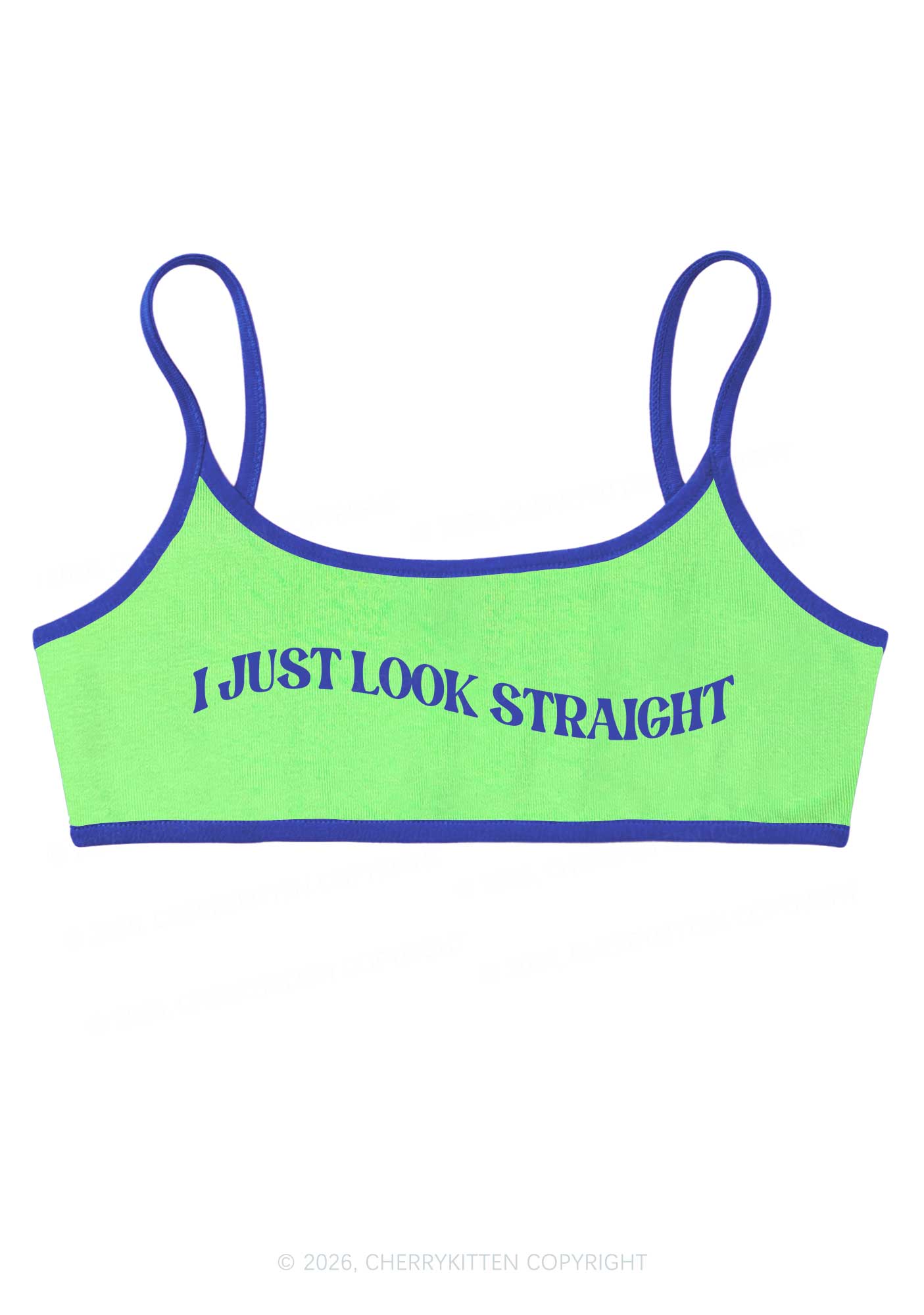 I Just Look Straight Pride Y2K Super Crop Cami Cherrykitten