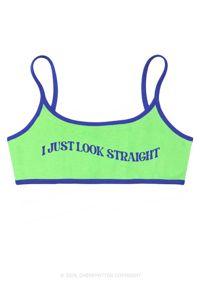 I Just Look Straight Pride Y2K Super Crop Cami Cherrykitten
