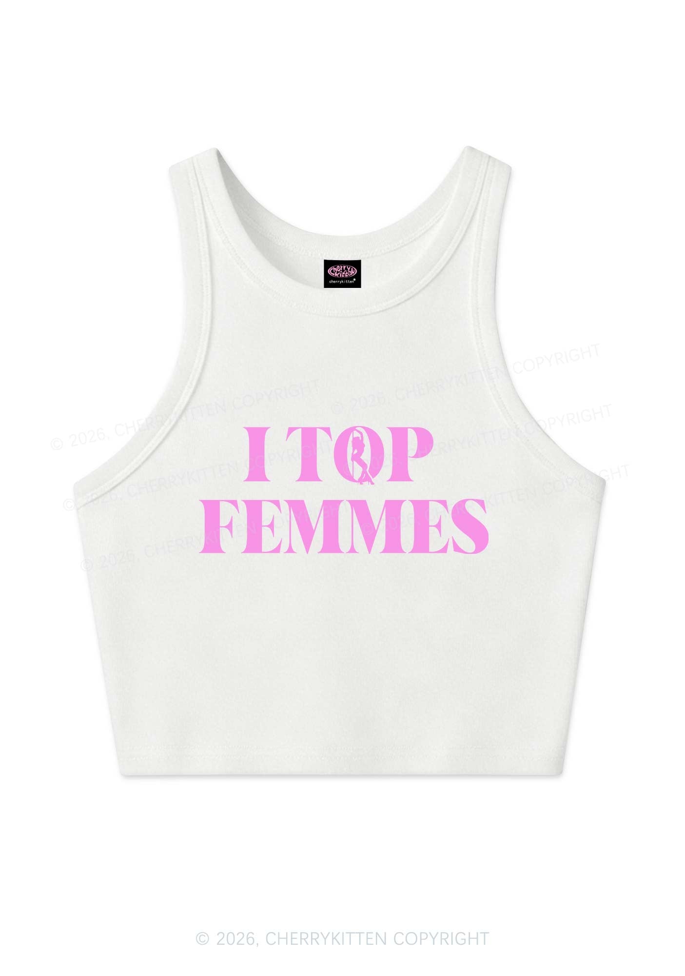 I Top Femmes Pride Y2K Crop Tank Top Cherrykitten
