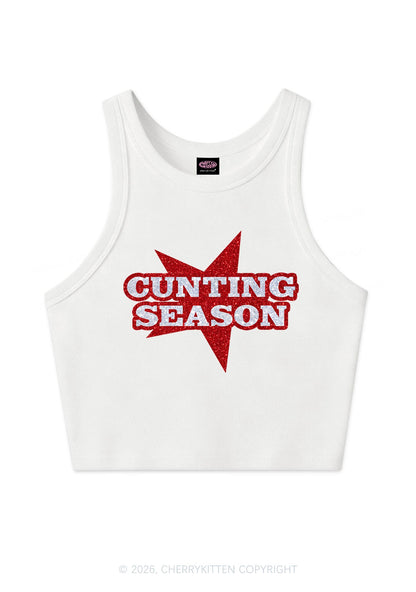 Glitter Cxxting Season Y2K Crop Tank Top Cherrykitten
