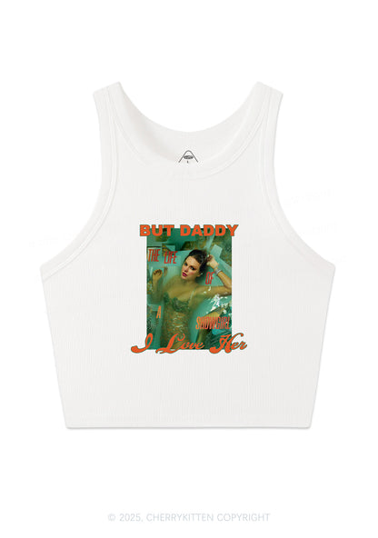 But Daddy Love TS Y2K Crop Tank Top Cherrykitten
