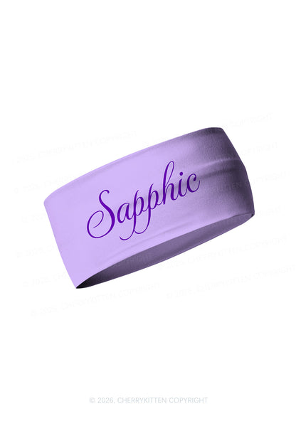 Purple Sapphic Pride Y2K Print Headband Cherrykitten