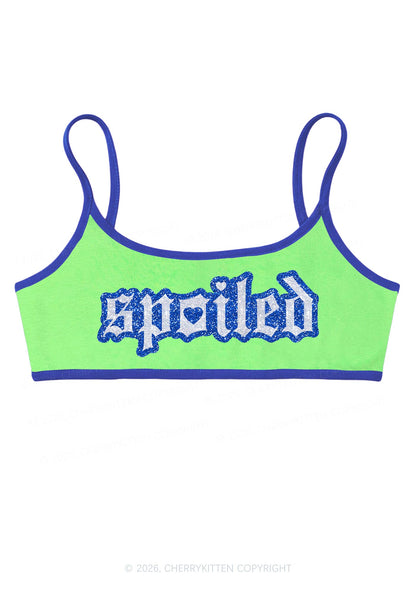 Glitter Stroke Spoiled Y2K Super Crop Cami Cherrykitten