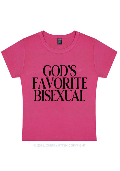 Gods Favorite Bisexual Pride Y2K Baby Tee Cherrykitten