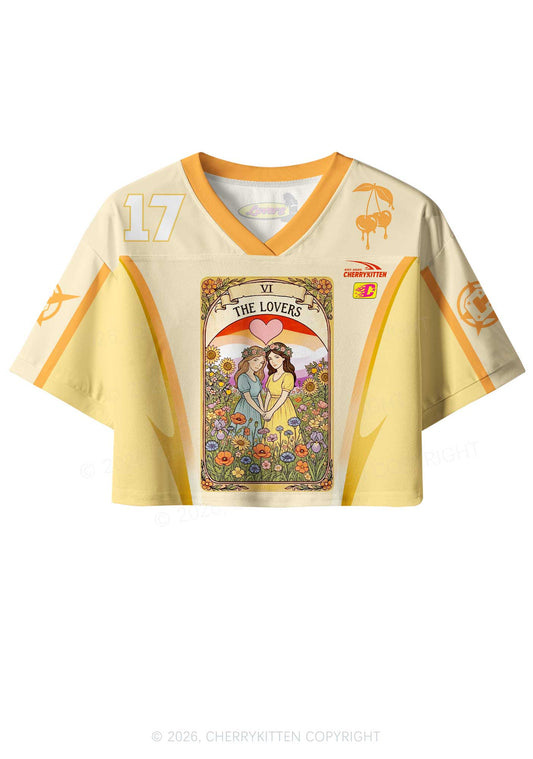 The Lesbian Lovers Pride Y2K Crop Sport Jersey Shirts Cherrykitten