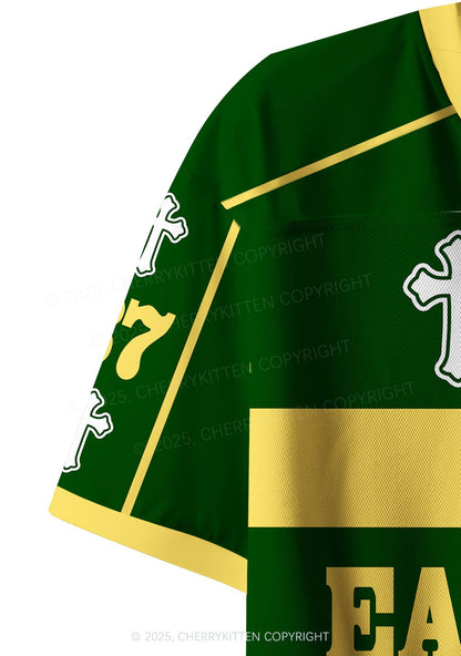 Custom Yellow Eat The Rich Y2K Crop Sport Jersey Shirts Cherrykitten