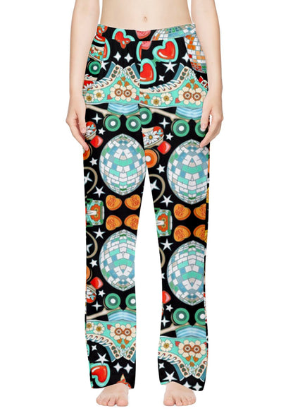 Dazzling Disco Dream Print Casual Pants