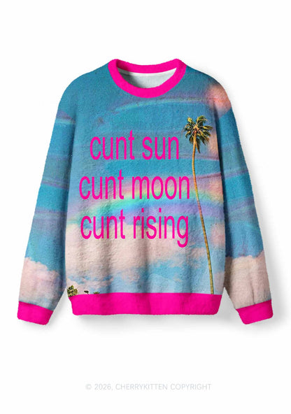 Cxxt Sun Cxxt Moon Y2K Knit Sweatshirt Cherrykitten