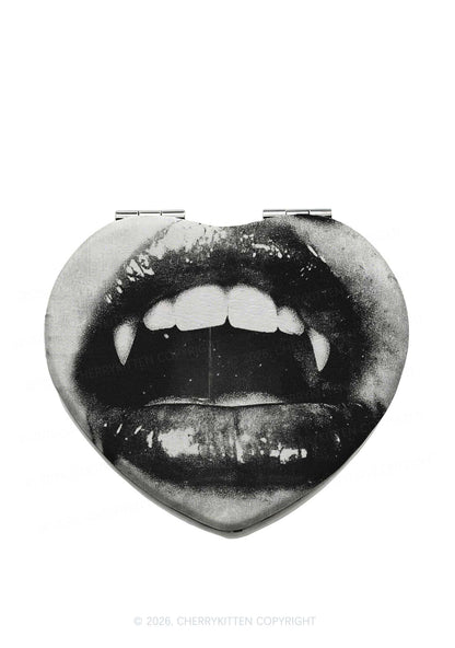 Halloween Vampire Lips Y2K Folding Makeup Mirror Cherrykitten