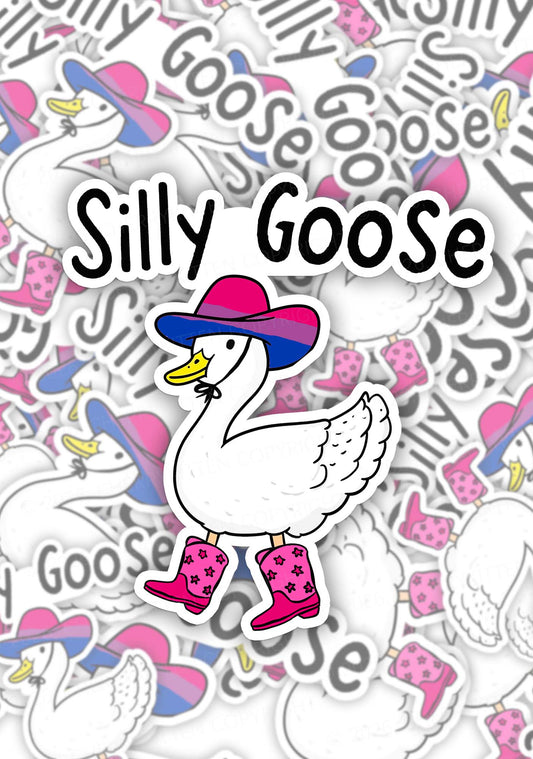 Bisexual Silly Goose Pride 1pc Y2K Sticker Cherrykitten