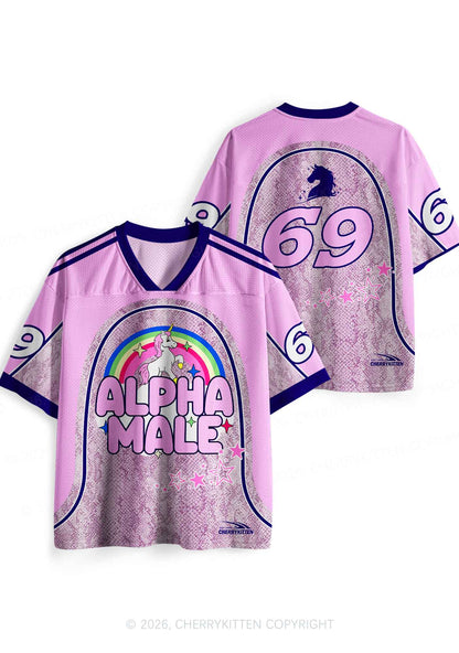 Alpha Male Unicorn Pride Y2K Sport Jersey Shirts Cherrykitten