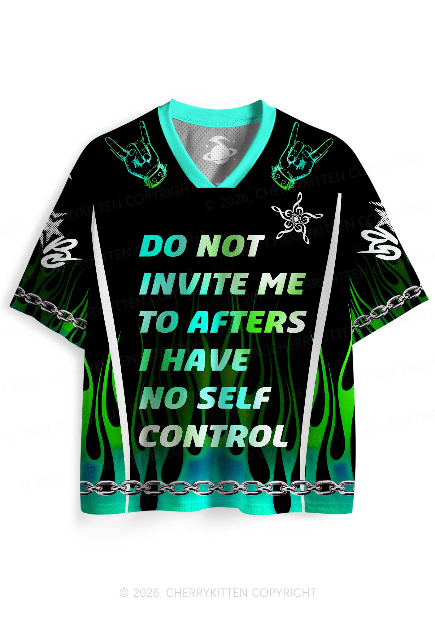 Do Not Invite Me To Afters Y2K Sport Jersey Shirts Cherrykitten