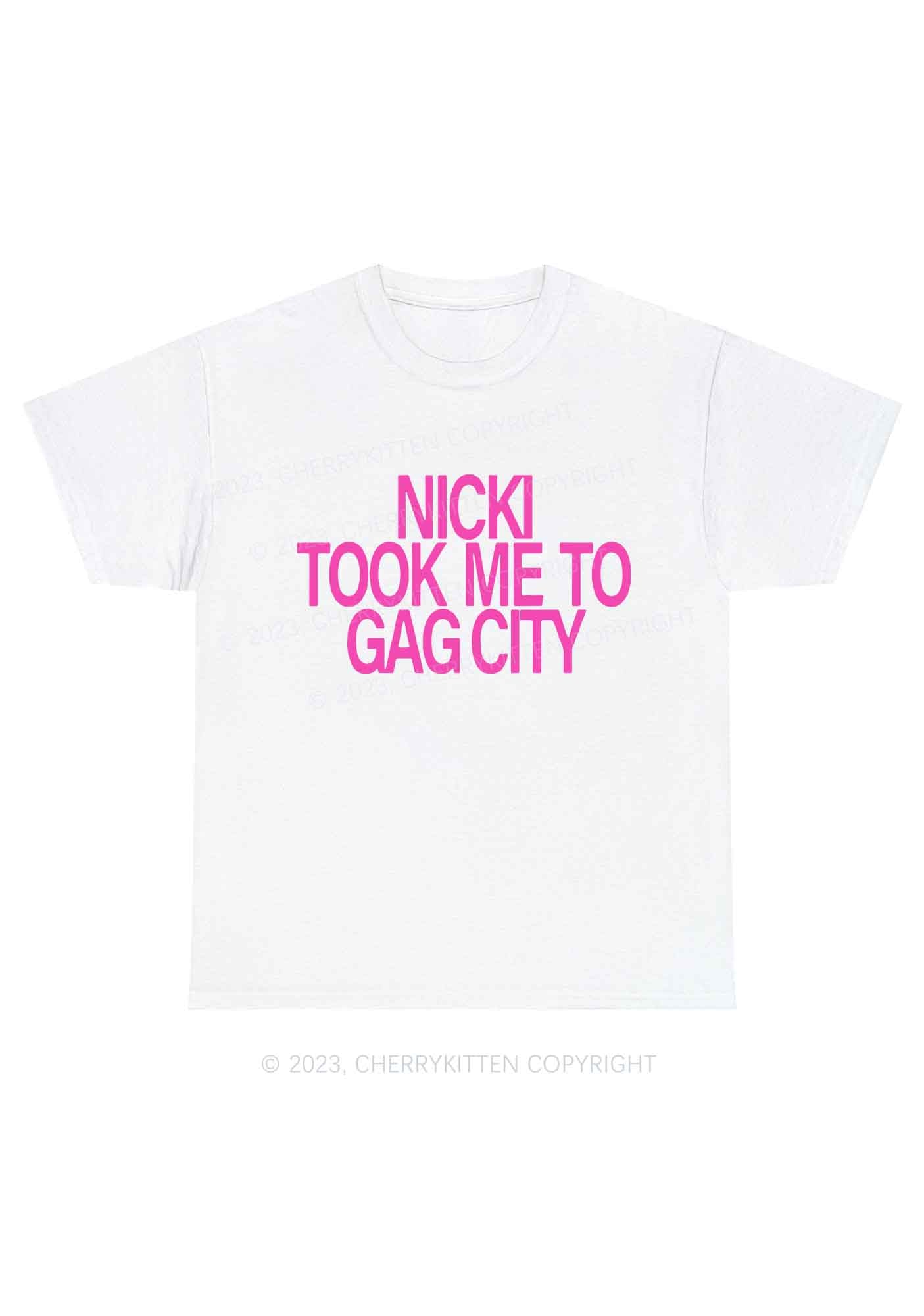 Took Me To Gag City Y2K Chunky Shirt Cherrykitten