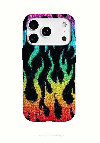Rainbow Flame Pride Y2K Phone Case Cherrykitten