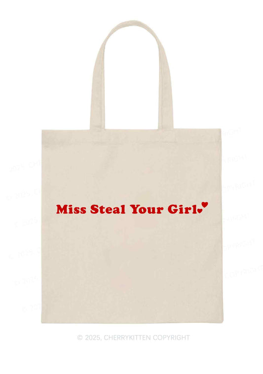 Miss Steal Your Girl  Pride Y2K Canvas Tote Bag Cherrykitten