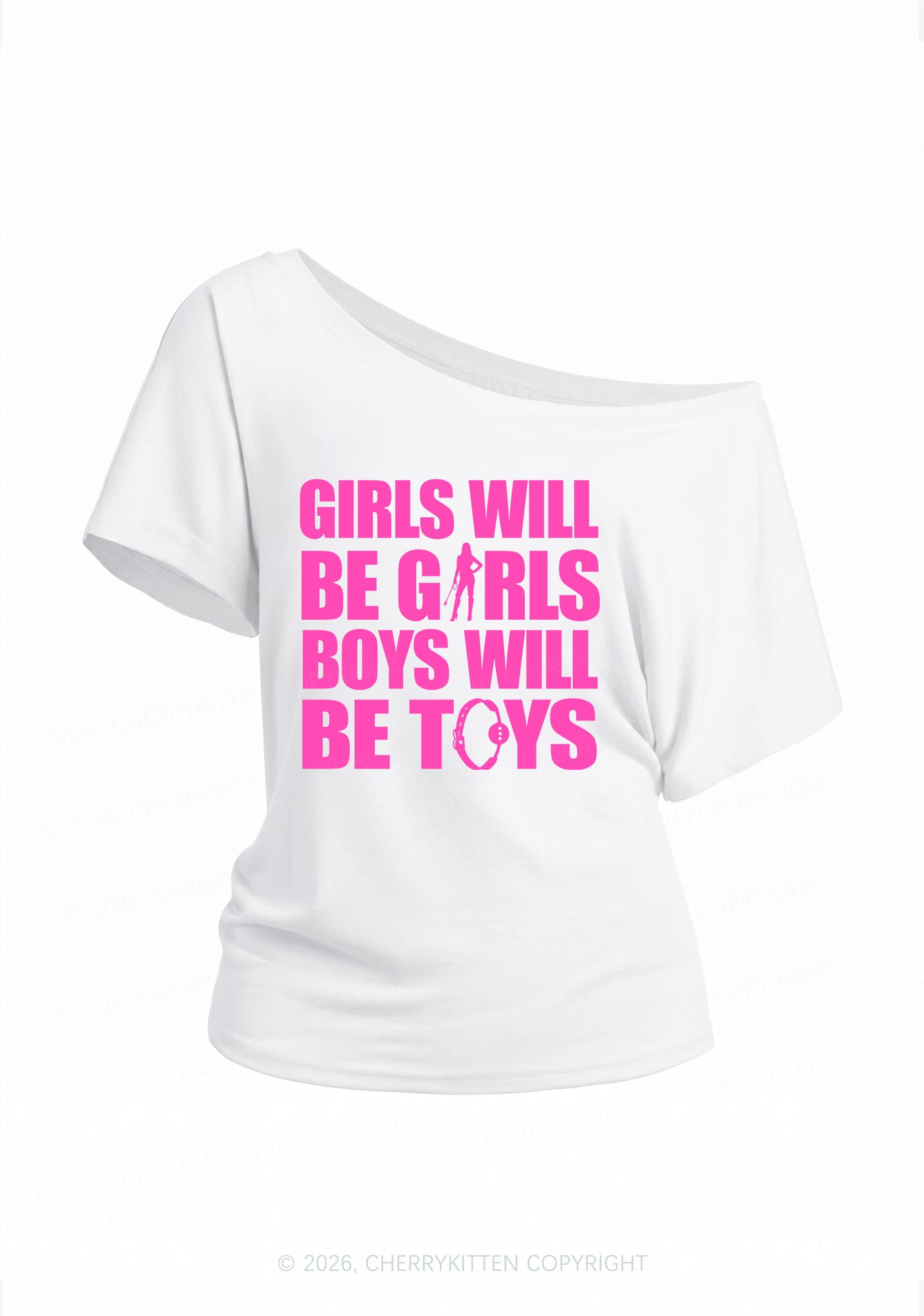 Girls Toys Y2K Off Shoulder Tee Cherrykitten