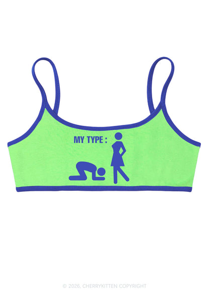 My Type Kneeling Male Y2K Super Crop Cami Cherrykitten