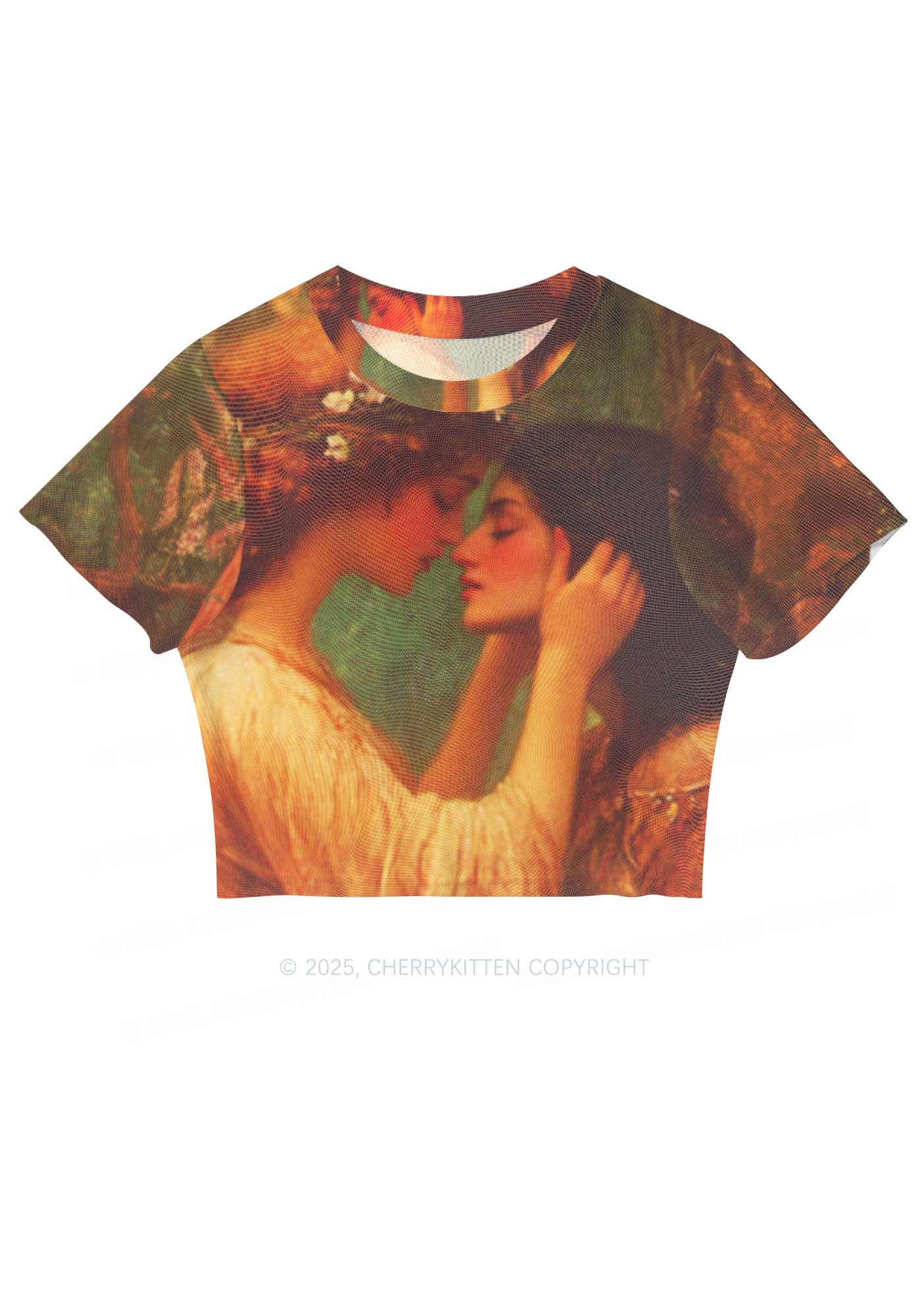 The Lesbians Pride Y2K Mesh Crop Top Cherrykitten