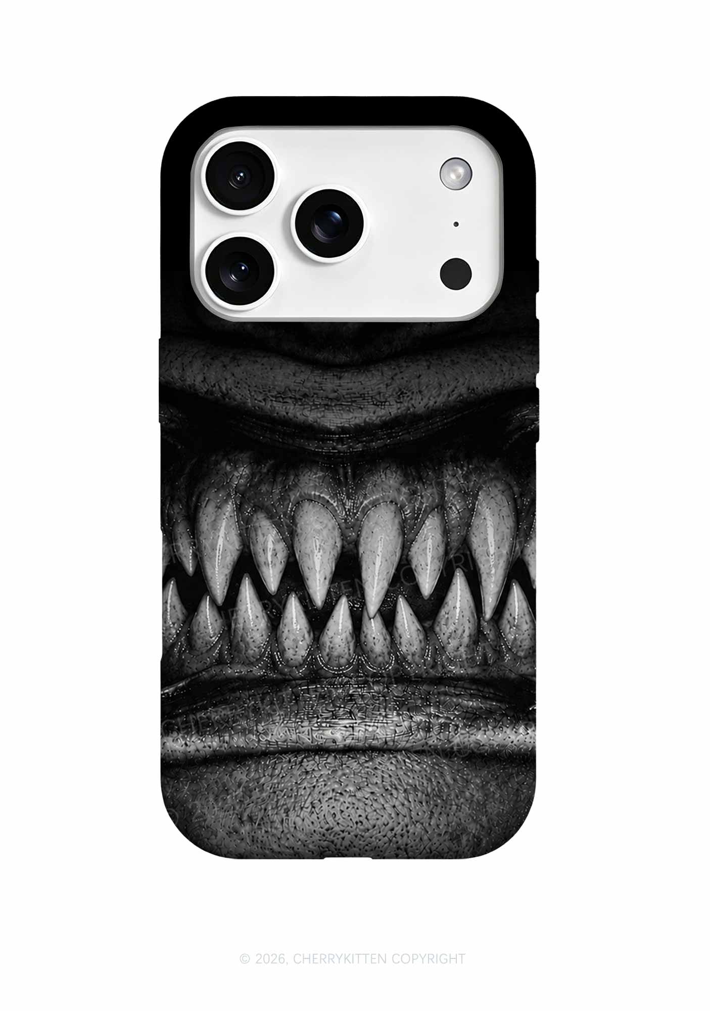 Halloween Monster Sharp Fangs Y2K Phone Case Cherrykitten