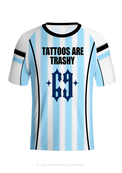 Tattoos Are Trashy Y2K Football Jersey Shirts Cherrykitten
