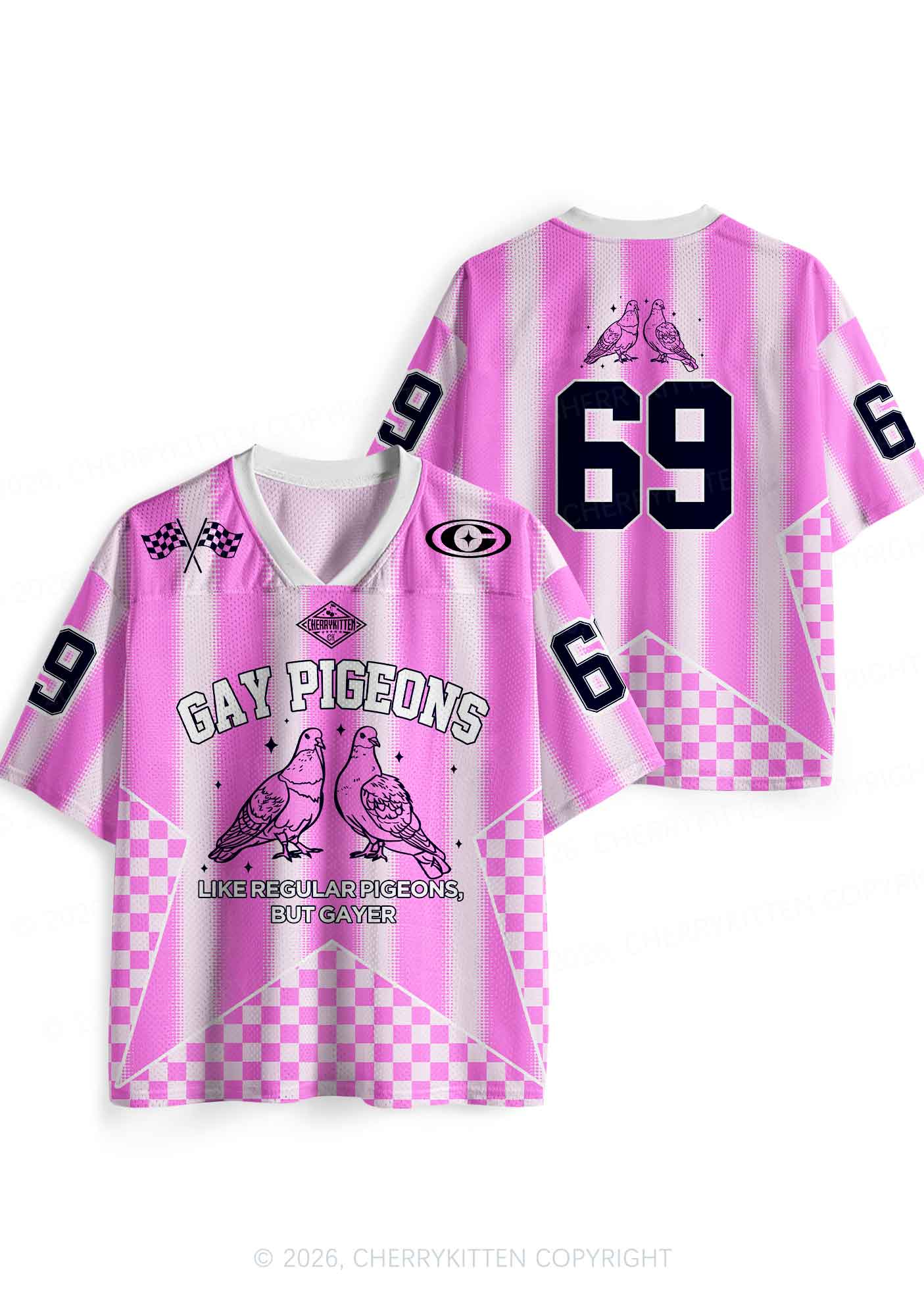Gay Pigeons Pride Y2K Sport Jersey Shirts Cherrykitten