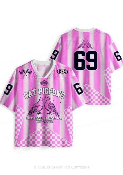 Gay Pigeons Pride Y2K Sport Jersey Shirts Cherrykitten